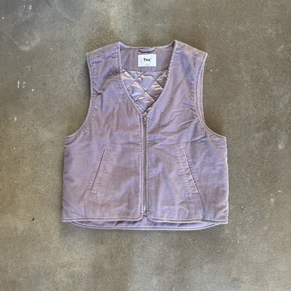 Aritzia Jackets & Blazers - Aritzia TNA Carlaw Vest in Lavender Purple Size Medium Corduroy Ribbed Quilted